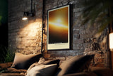 Paul Sinus Kunstdruck 40x60cm Solar Awakening mit leuchtendem Horizont in Gold und Orange