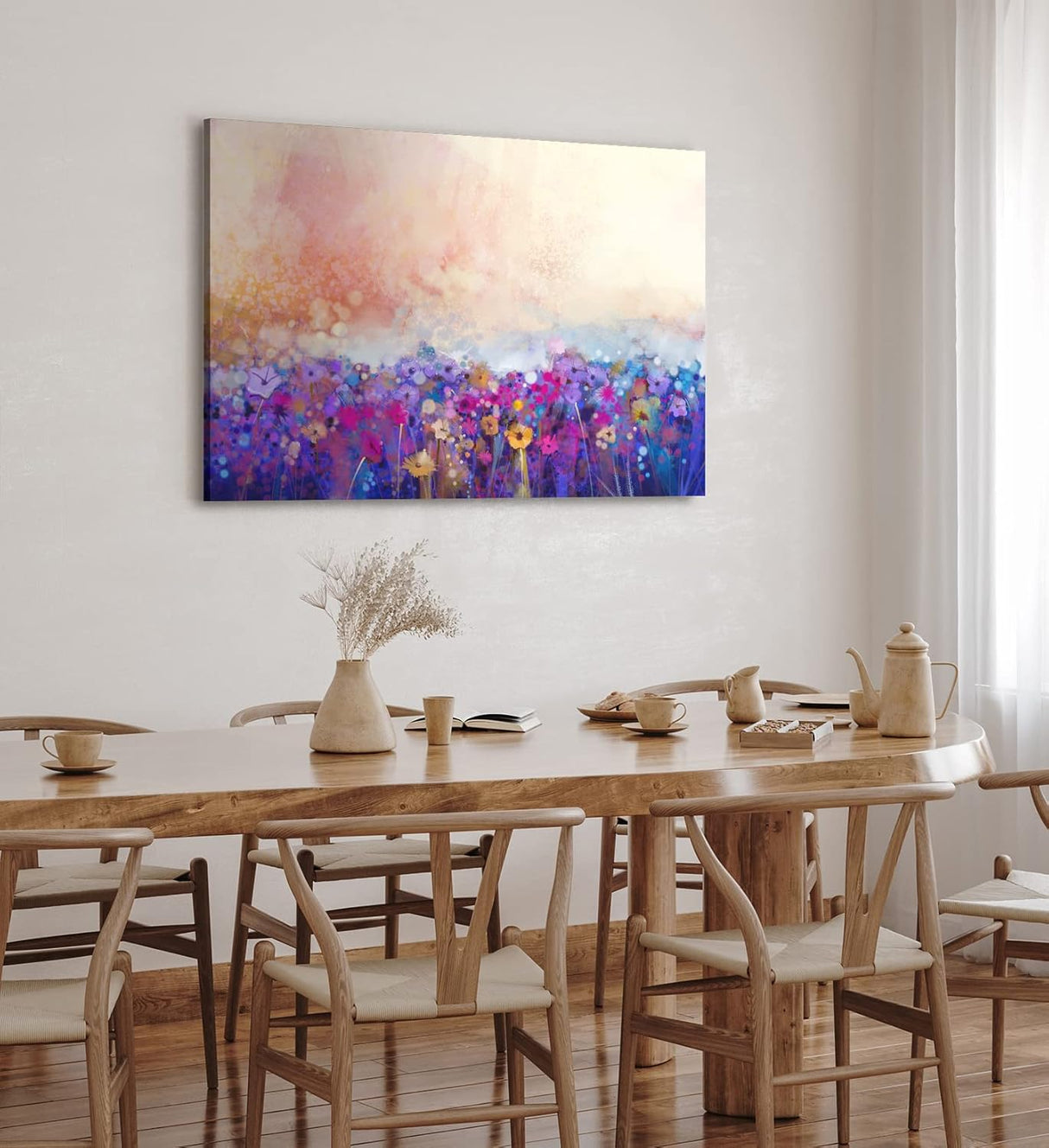 Paul Sinus Wandbild 120x80cm Bunte Blumen Blüten Abstrakt Kunstvoll Farbenfroh