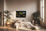 Sinus Art Wandbild 120x80cm Anmutige Darstellung von Goldfischen in harmonischer Farbkomposition