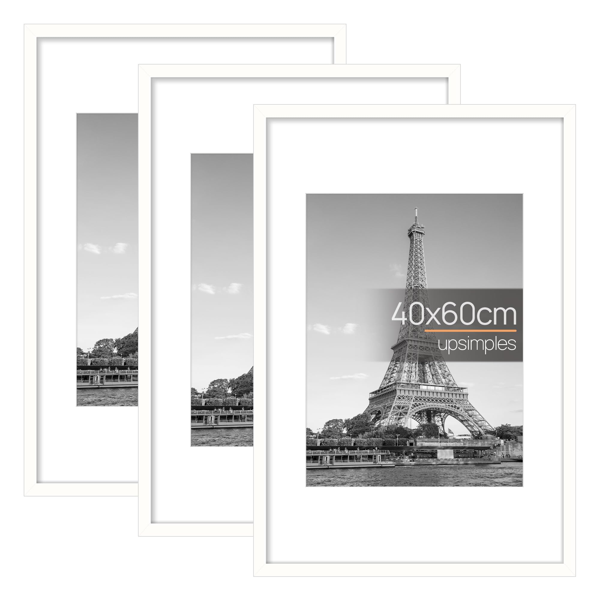upsimples 3 Pack Bilderrahmen A4 Holz, Picture Frame Holz für Fotos, Bilder, Poster