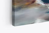 Paul Sinus Wandbild 120x80cm Strand Meer Abstrakt Horizont Kunstvoll Wellen