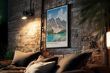 Paul Sinus Kunstdruck 40x60cm Moraine Lake – türkisblauer Gletschersee vor Felsmassiv in Kanada