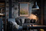 Paul Sinus Wandbild in 40x60cm Song of the Meadow Zarte Wildblumen im Sommerwind vor blauem Himmel für frische und natürliche Raumakzente