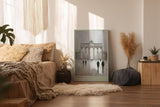 Paul Sinus Wandbild in 40x60cm Berlin Germany Brandenburger Tor in impressionistischem Stil mit Figuren in regennasser Straße