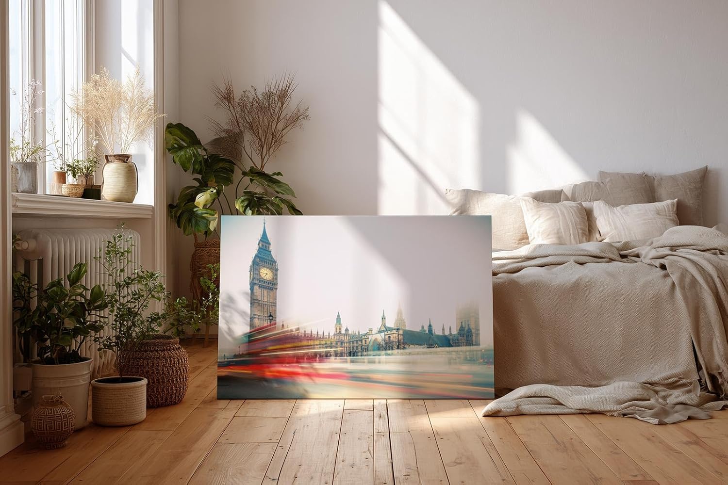 Sinus Art Wandbild 120x80cm Fotografisches London-Motiv mit Bewegungseffekt für urbanes Raumgefühl