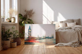 Sinus Art Wandbild 120x80cm Fotografisches London-Motiv mit Bewegungseffekt für urbanes Raumgefühl