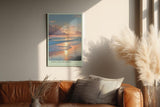 Paul Sinus Wandbild in 40x60cm Morgenstimmung am Meer mit sanften Wellen und goldenen Lichtreflexen im Wasser