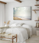 Paul Sinus Wandbild 120x80cm Strand Meer Wellen Horizont Himmel Sandstrand