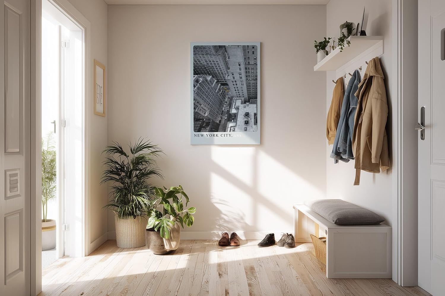 Paul Sinus Kunstdruck 40x60cm New York City mit Hochhäusern und gelben Taxis aus der Vogelperspektive
