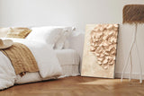 Paul Sinus 60x90cm Wandbild Blütenmeer in Beige – Sanfte Raumharmonie mit plastischer Blume