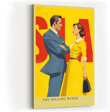Paul Sinus Wandbild in 40x60cm The Selling Weeks – Vintage Business Couple im Retro-Stil, stilvolle Illustration in leuchtenden Farben