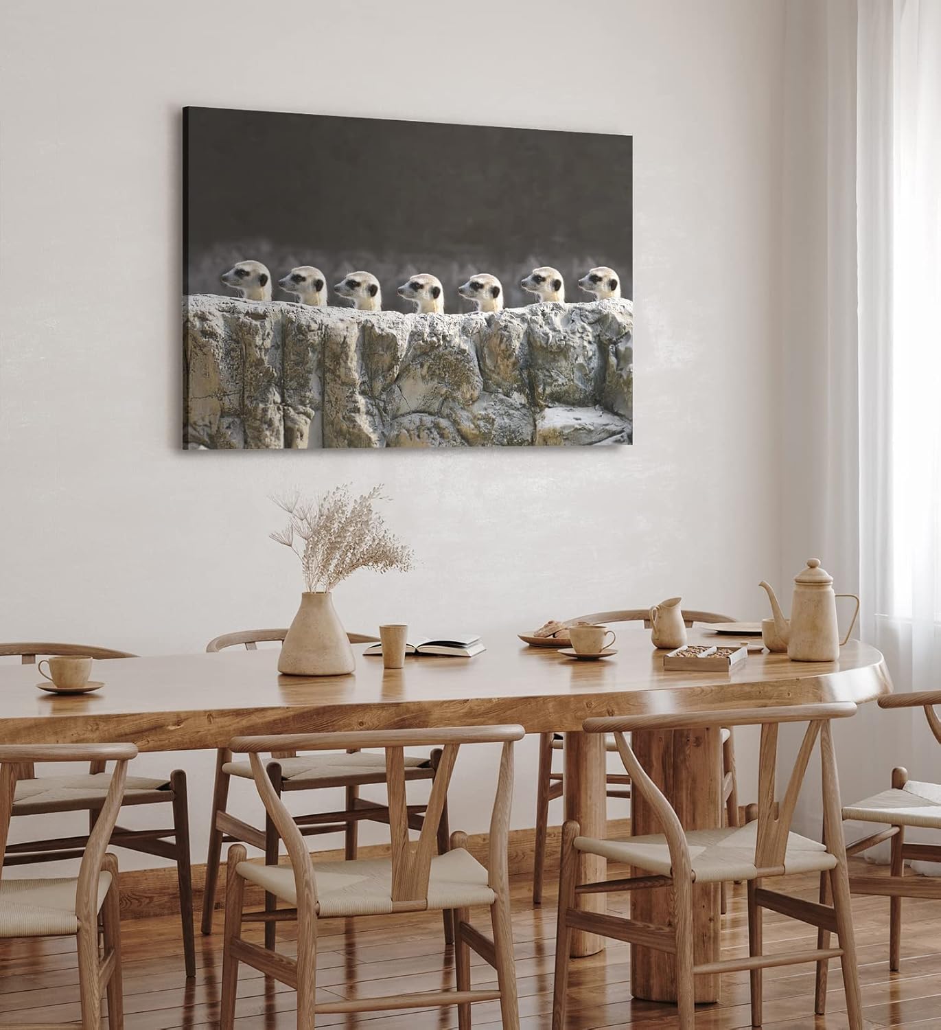 Paul Sinus Wandbild 120x80cm Erdmännchen Familie Tierfotografie Lustig