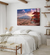 Paul Sinus Wandbild 120x80cm Japan Fuji Berg Kirschblüten Tempel Vulkan