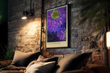 Paul Sinus Kunstdruck 40x60cm Floral Spectrum Violette Blumen in kräftigem Farbspiel Petals Dipped in Cosmic Color