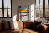 Paul Sinus Wandbild in 40x60cm Color Parade Abstrakte Komposition mit kräftigen Farbbalken und pastosen Strukturen