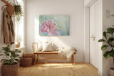Sinus Art Wandbild 120x80cm Sanfte Blume in Nahaufnahme mit verträumter Hintergrundunschärfe