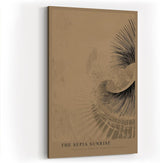 Paul Sinus Wandbild in 40x60cm The Sepia Sunrise – Zeitlose Wellen in warmen Sepiatönen für stilvolle Räume