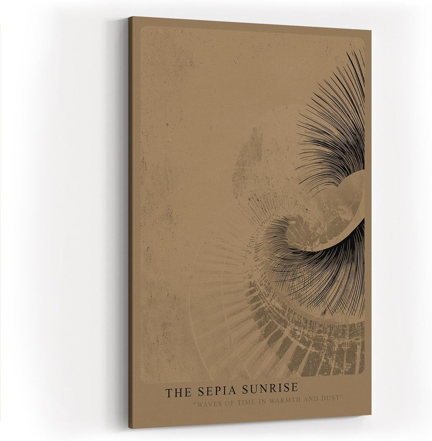 Paul Sinus Wandbild in 40x60cm The Sepia Sunrise – Zeitlose Wellen in warmen Sepiatönen für stilvolle Räume