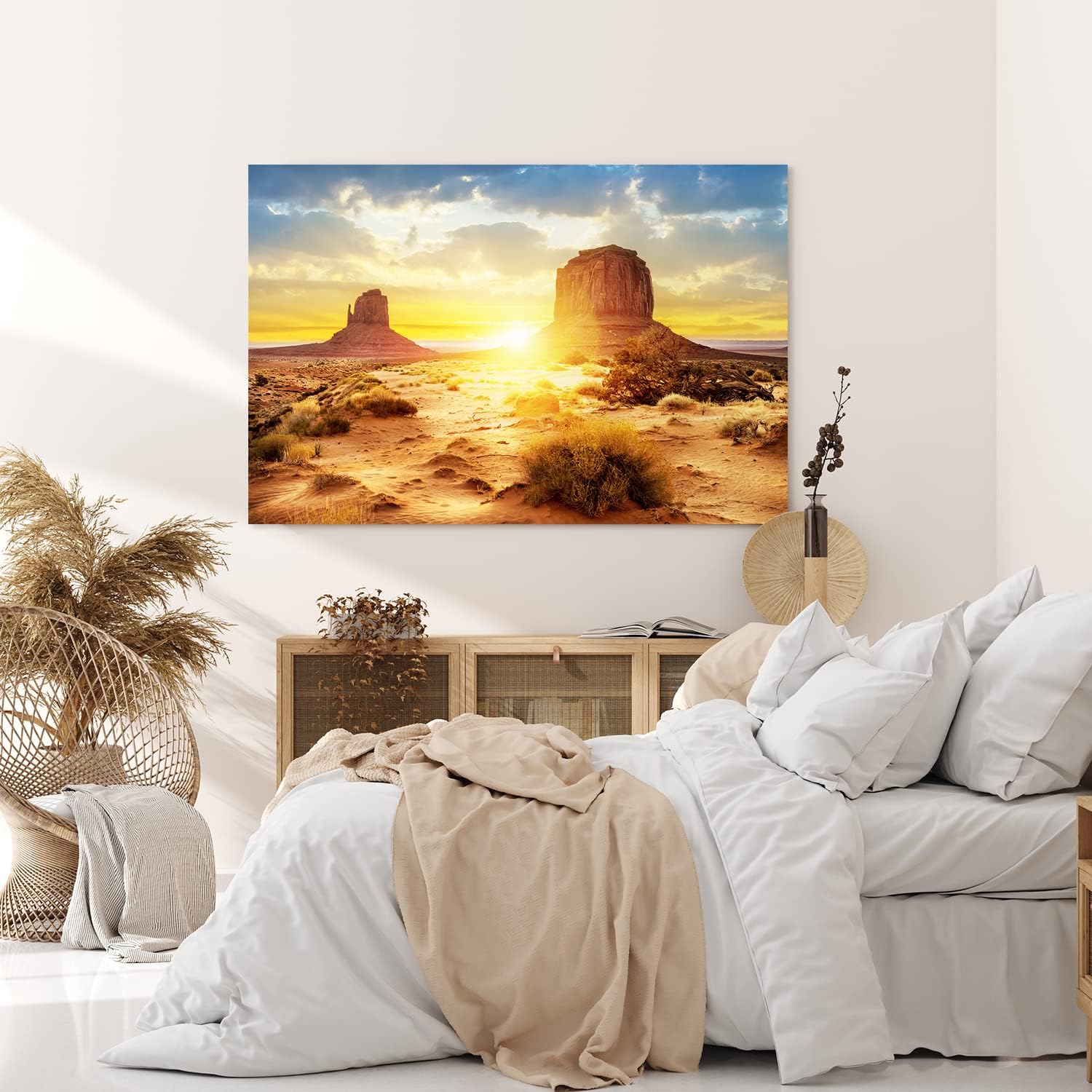 Wandbild 120x80cm Arizona USA Sonnenuntergang Three Sisters Valley Drive