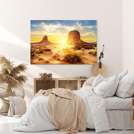 Wandbild 120x80cm Arizona USA Sonnenuntergang Three Sisters Valley Drive