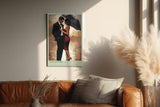 Paul Sinus Wandbild in 40x60cm City Lovers – romantische Stadtszene bei Regen mit elegantem Paar unter einem Regenschirm für stilvolle Raumgestaltung
