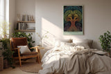 Paul Sinus Wandbild in 40x60cm Tree of Consciousness – farbenprächtiger Baum mit symmetrischer Struktur, abstrakte Naturmetapher