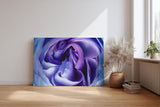Sinus Art Wandbild 120x80cm Faszinierende Blütenwirbel in violetten und blauen Farbtönen mit edler Ausstrahlung