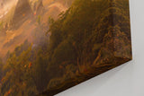 Sinus Art Wandbild 120x80cm Tempel im Morgendunst – faszinierende Komposition aus Kultur, Natur und Licht