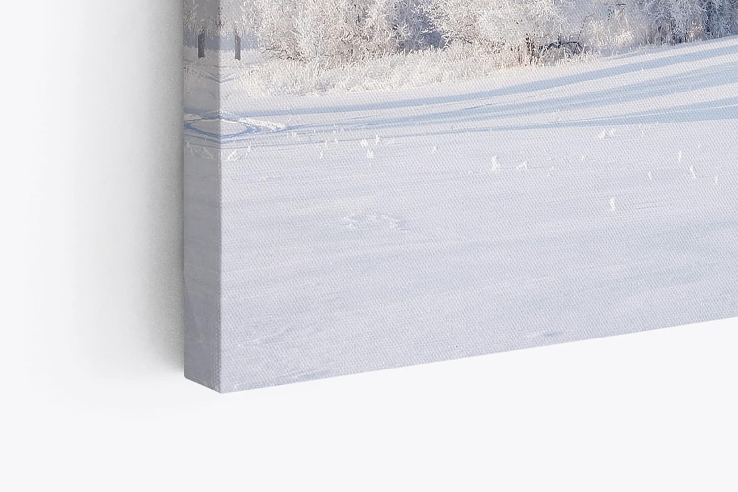 Paul Sinus Wandbild 120x80cm Schneelandschaft Schnee Bäume Weiß Winter