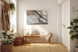 Sinus Art Wandbild 120x80cm Grafische Flächen, Zeitungsausschnitte und abstrakte Linien in moderner Komposition