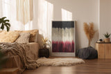 Paul Sinus Wandbild in 40x60cm Tones of Gravity – Abstraktes Kunstwerk mit harmonischen Farbverläufen in Schwarz, Beige und Rot