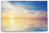 Paul Sinus Wandbild 120x80cm Stille See Meer Ozean Sonne Horizont Blau Sonnenuntergang