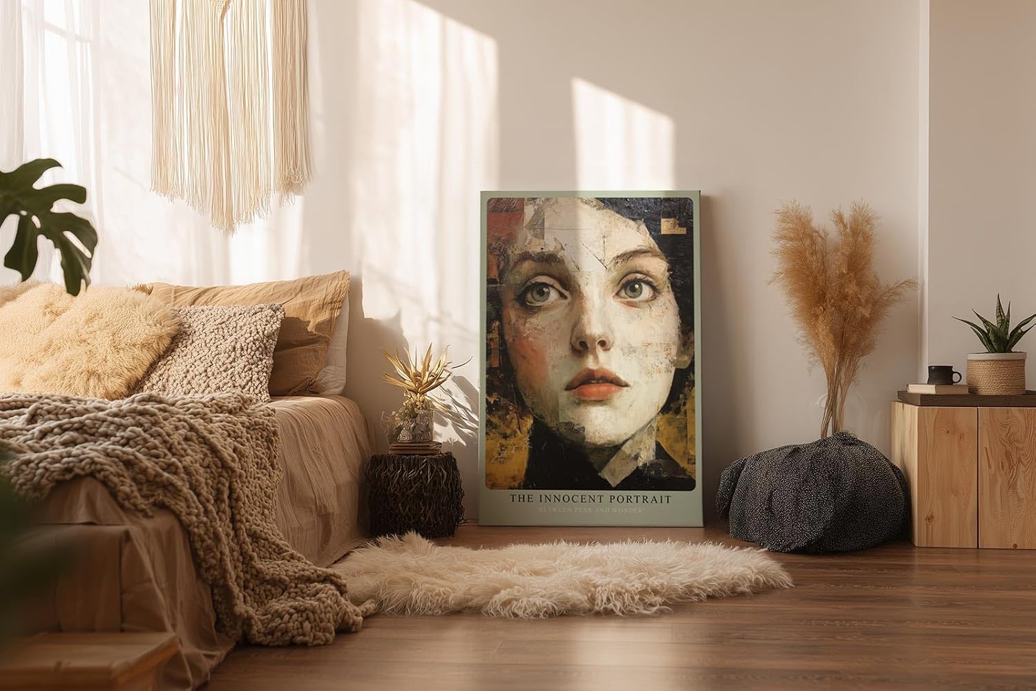 Paul Sinus Wandbild in 40x60cm modernes Frauenporträt in Collagenoptik – facettenreiche Kunst für zeitgemäße Wohnund Arbeitsräume