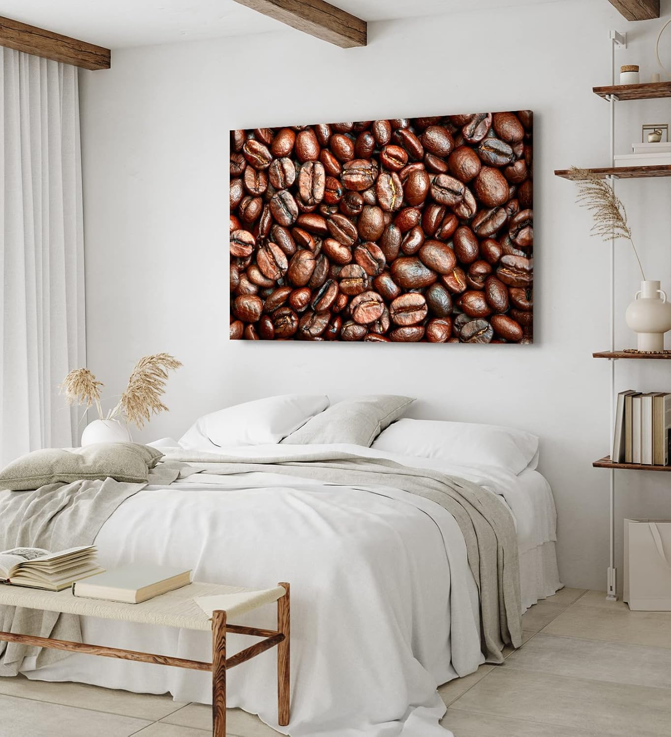 Paul Sinus Wandbild 120x80cm Kaffee Kaffeebohnen Braun Nahaufnahme Küche
