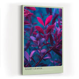Paul Sinus Wandbild in 40x60cm Night Leaves – elegante Pflanzenblätter in stimmungsvoller Abendfarbpalette aus Pink, Lila und Blau
