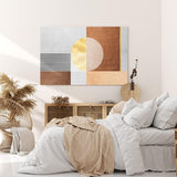 Wandbild 120x80cm Geometrische Kunst Minimal Kunstvoll Brauntöne