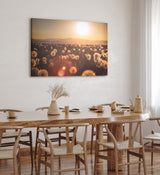 Paul Sinus Wandbild 120x80cm Sommerwiese Pusteblumen Wildblumen Sonnenschein Landschaft
