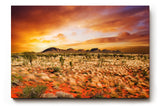 Sinus Art Wandbild 120x80cm Das warme Licht des Sonnenuntergangs verleiht der Szene Tiefe und emotionale Wärme