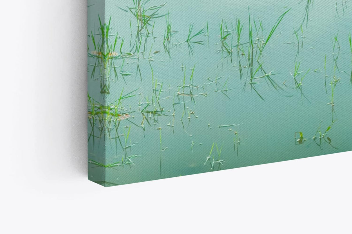 Paul Sinus Wandbild 120x80cm Sonnendämmerung Berge Abendröte See Natur roter Himmel