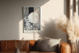 Paul Sinus Wandbild in 40x60cm Moon Void – Abstrakte Kunst mit hellem Vollmondmotiv und dynamischer Strukturkomposition