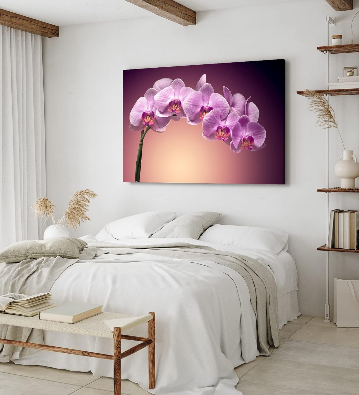 Paul Sinus Wandbild 120x80cm Orchidee Blume Blüten Rosa Kunstvoll Rosa