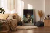 Paul Sinus Wandbild in 40x60cm The Heart Thief Porträt einer Frau mit entschlossenem Blick, die eine Pistole direkt auf den Betrachter richtet