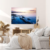 Paul Sinus Wandbild 120x80cm Meer Felsen Horizont Steine Fotokunst Kunstvoll Sonnenuntergang