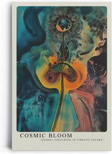 Paul Sinus Leinwandbild 40x60cm kosmische Blüte in leuchtenden Farben mit surrealen Strukturen – kunstvolles Leinwandbild für moderne Raumgestaltung