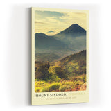 Paul Sinus Kunstdruck 40x60cm Mount Sindoro Indonesia Vulkanlandschaft auf Java im Morgenlicht mit tropischer Vegetation
