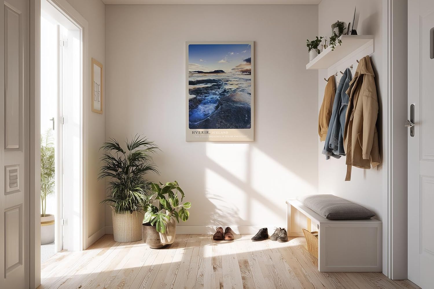 Paul Sinus Kunstdruck 40x60cm Island Hverir Geothermie Landschaft Erde Natur Dampf Hverir Iceland