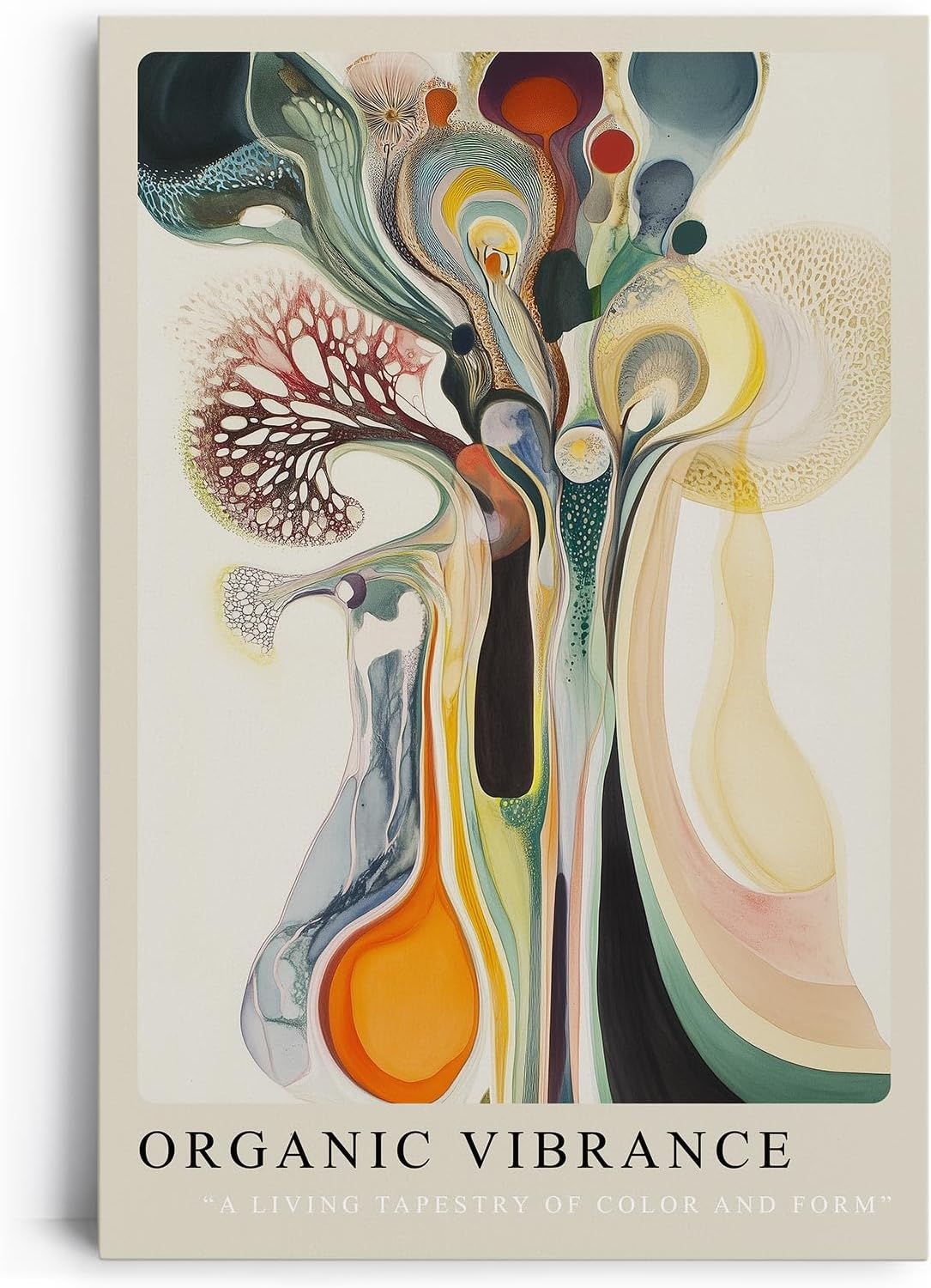 Paul Sinus Leinwandbild 80x120cm Organic Vibrance – Abstrakt, Kunst, Farben, Form, Natur, Energie, Struktur, Harmonie, Bewegung, Tiefe, Balance