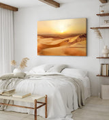 Paul Sinus Wandbild 120x80cm Wüste Sand Sanddünen Sonne Horizont Wüstenlandschaft