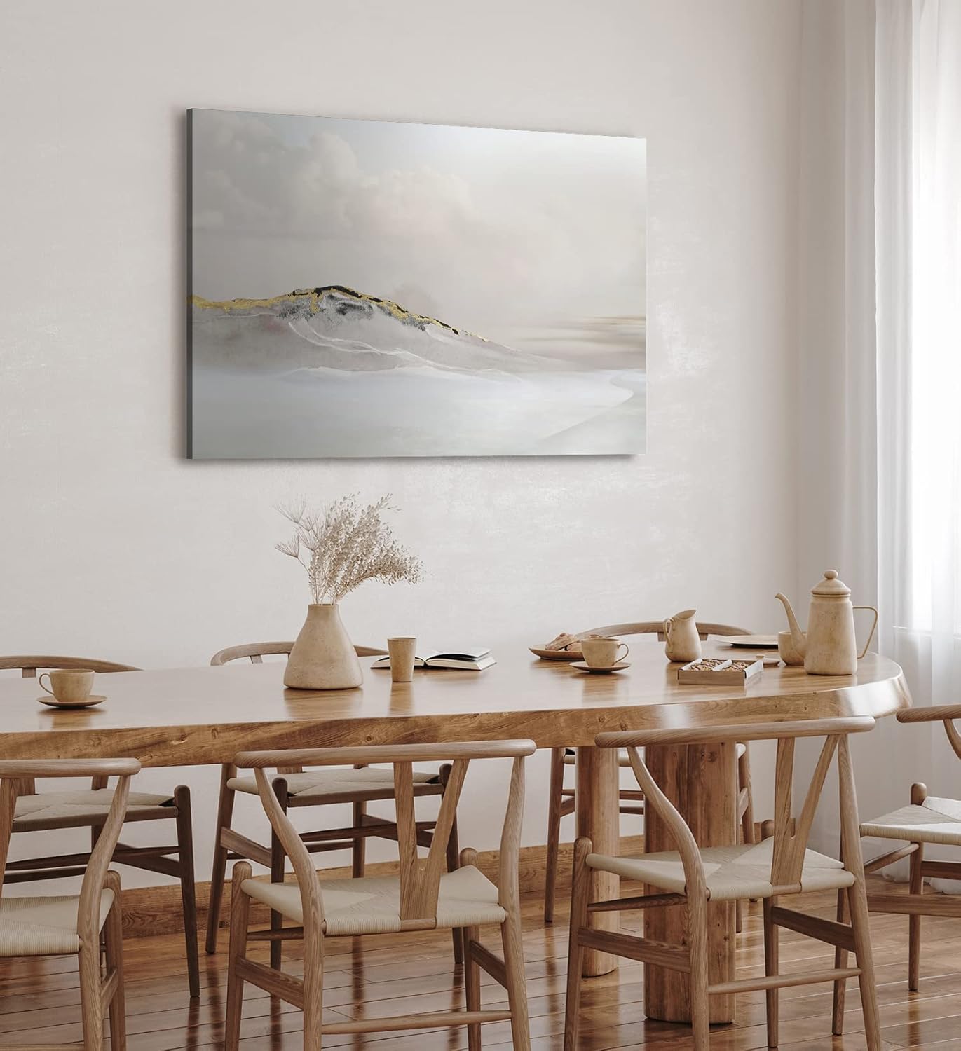 Wandbild 120x80cm Minimale Landschaft Abstrakte Kunst Berg Hügel