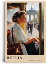 Paul Sinus Leinwandbild 40x60cm A Journey Through Time at Brandenburg Gate – Berlin, Deutschland, Brandenburger Tor, Nostalgie, Reise, Geschichte